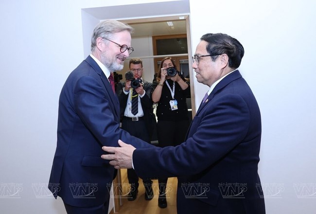 Thủ tướng Cộng hoà Séc Petr Fiala bắt đầu thăm chính thức Việt Nam theo lời mời của Thủ tướng Phạm Minh Chính