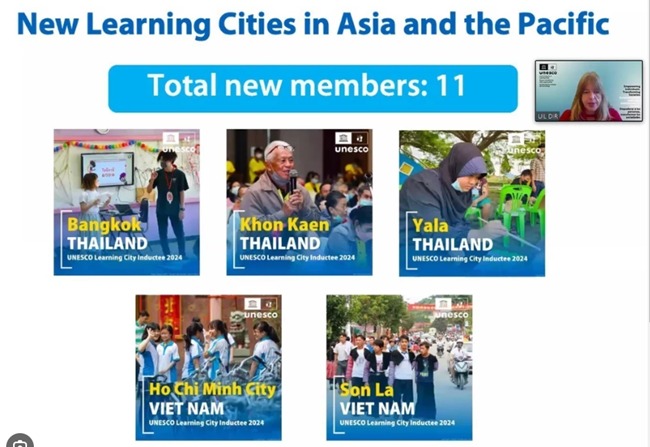 UNESCO công nhận thành phố Sơn La và thành phố Hồ Chí Minh là thành viên "Mạng lưới các thành phố học tập toàn cầu"