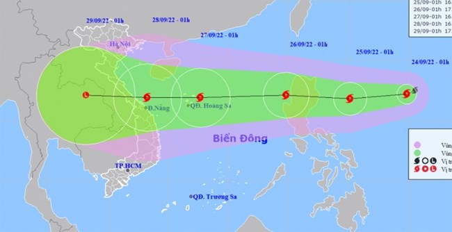 Bão Noru dự báo đêm nay sẽ vào biển Đông với sức gió cấp 9-10, giật cấp 13