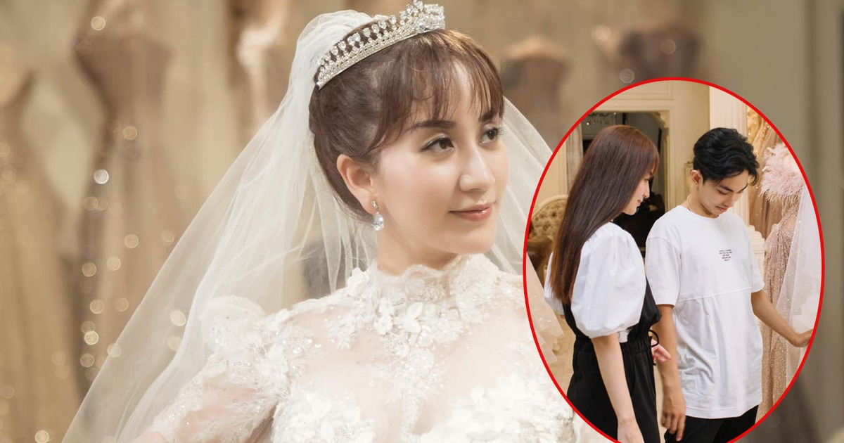 Khánh Thi diện váy cưới 20kg, Phan Hiển sẽ mời Chí Anh đến đám cưới